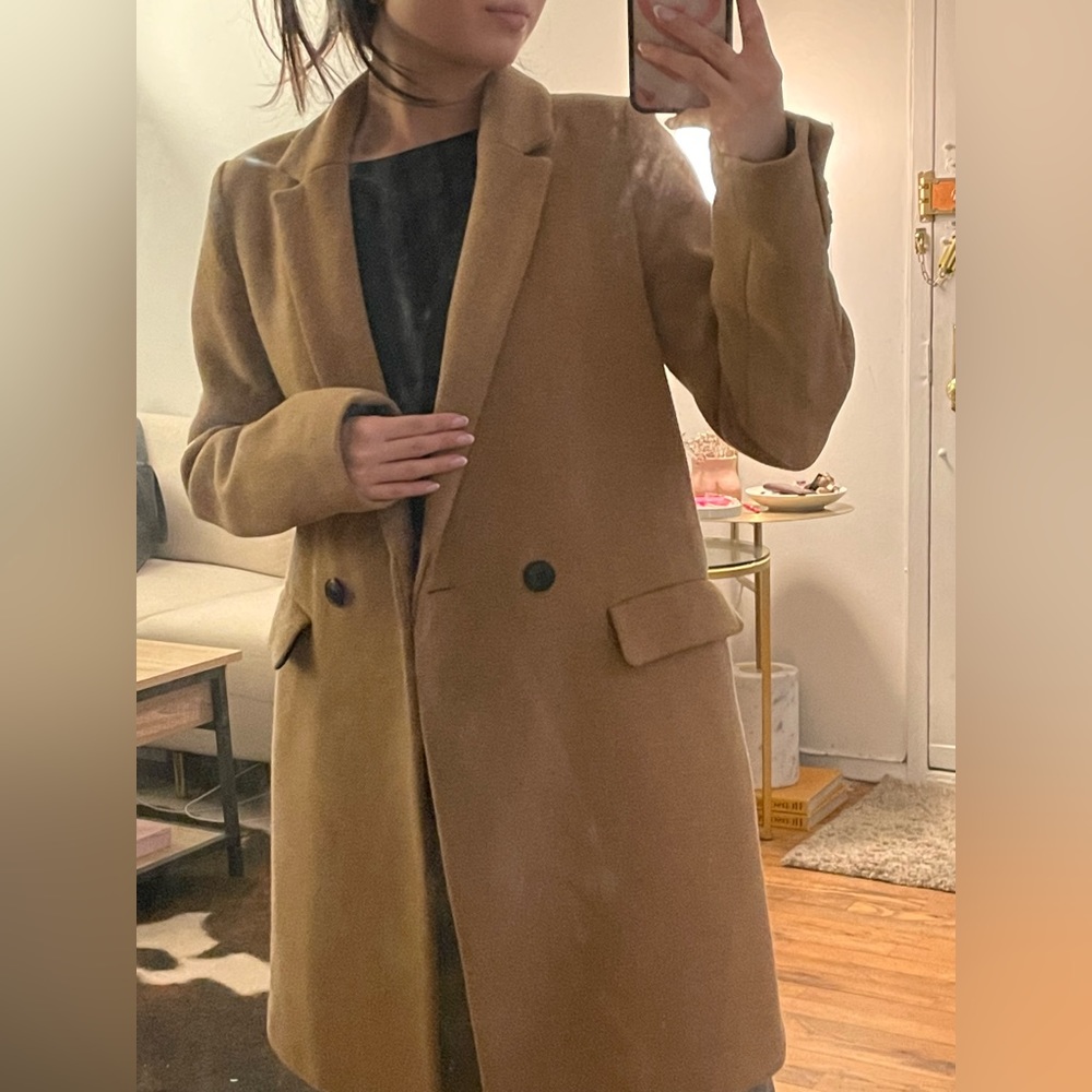 Zara Camel Blazer Coat
